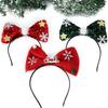 Charming Christmas Kids Headband With Colorful Shiny Sequins And Cute Bow For Celebrations Festive