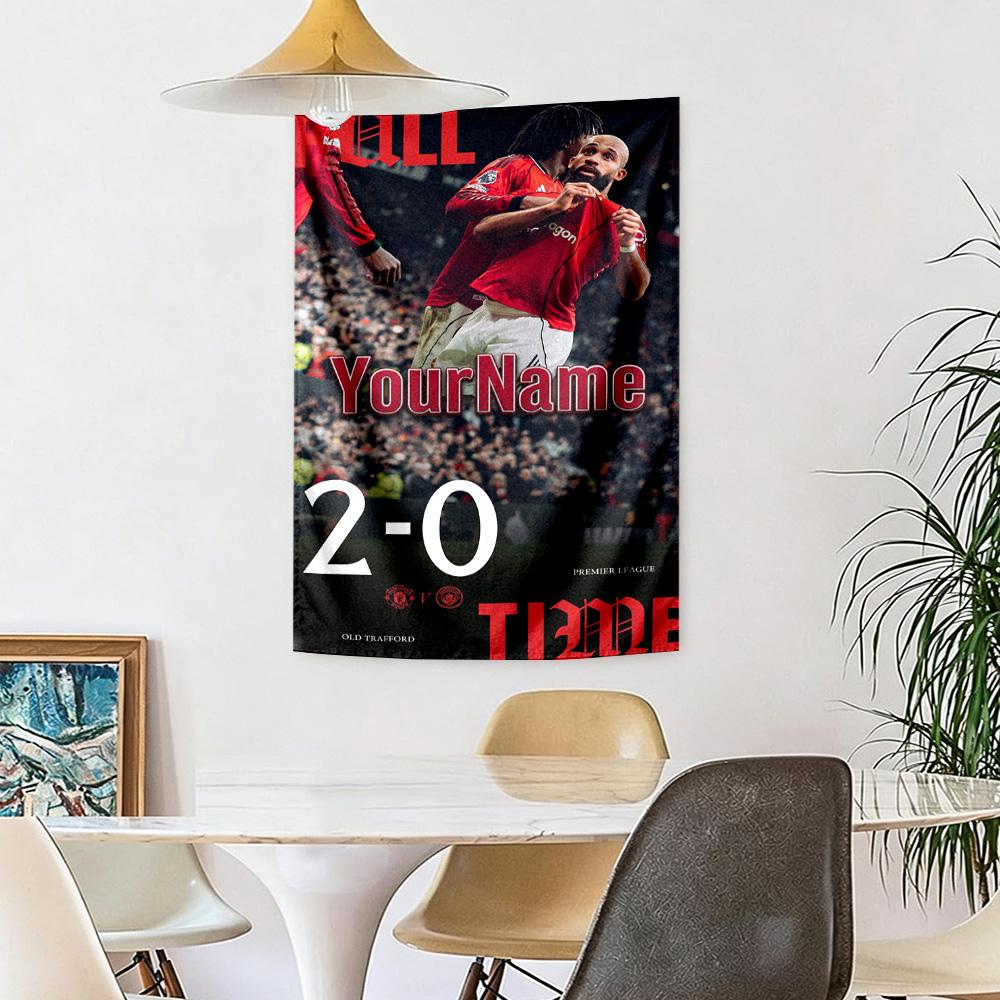 Manchester Custom Your Name Wall Decor Tapestry Art For Pet Memorial Birthdaywedding Party Backdrop Family Gift