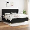 3128631 vidaXL Divan Bed with Mattress Black 200x200 Cm Fabric