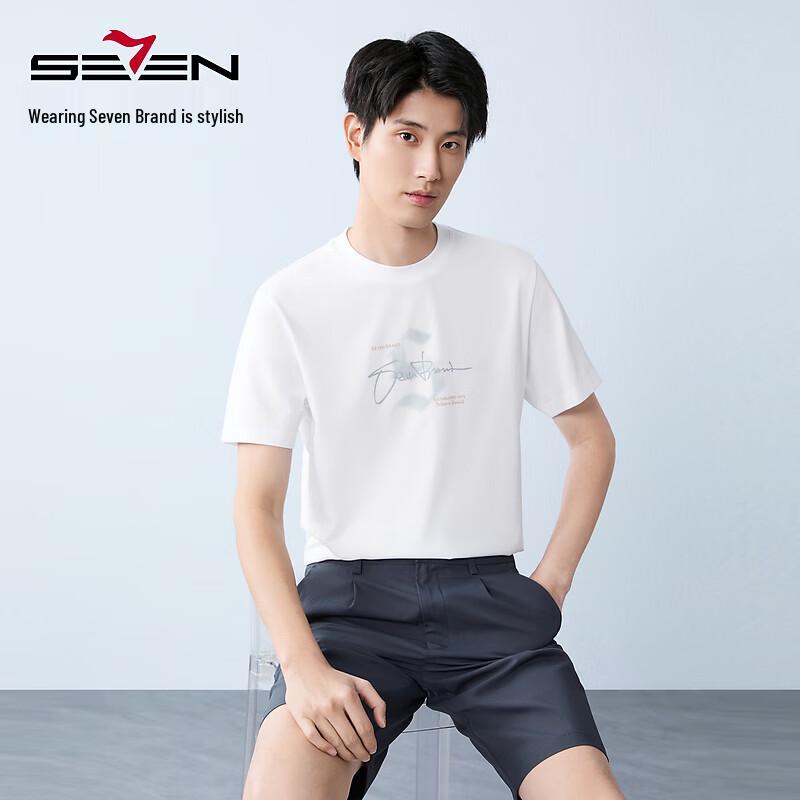 SEVEN Men's Cooling Xinjiang Cotton Short Sleeve T-Shirt
