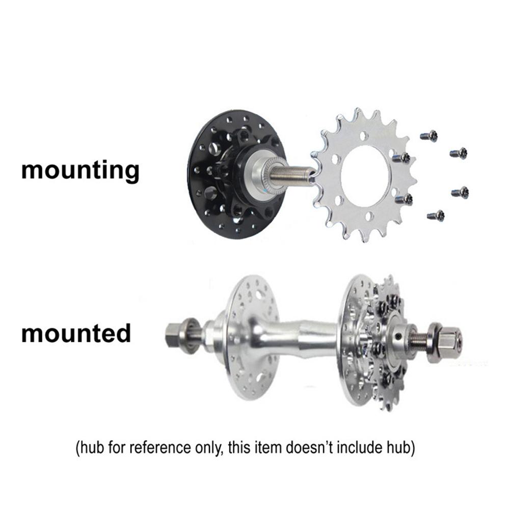 16T Fixed Gear Bicycle Disc Brake Chain Wheel 44mm Brake Disc Mount