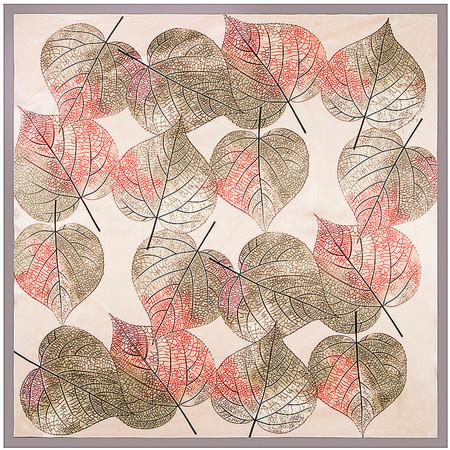 

90cm*90cm 2024 Newest Brand Bandana Silk Scarf Women Fashion Printing Maple Leaves Big Size Female Shawls Girl Coverchief