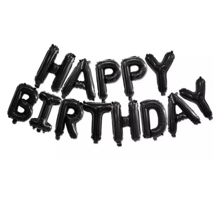 16PCS Pink Birthday Balloon Decorations Foil Letter Balloons with "Happy Birthday" Globe Design for Kids Party Backdrop Supplies