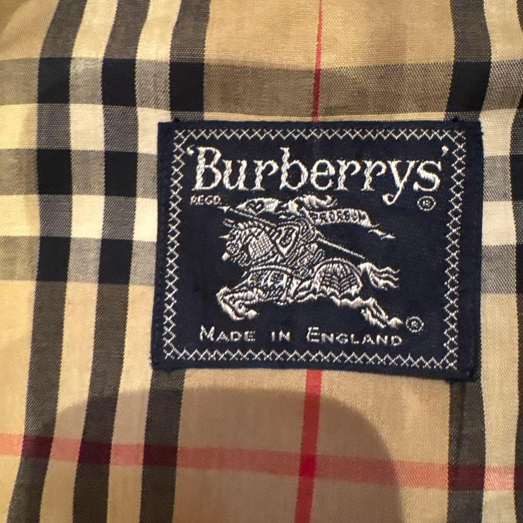 Used 80s UK-made Burberrys Single-Sleeve Balmacaan Trench Coat