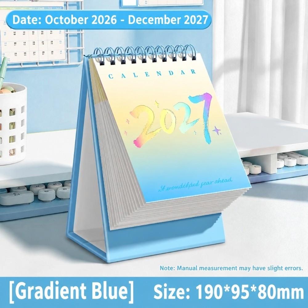 Dual-Sided Use 2027 Calendar Flip Design Table Calendar Portable Monthly Planner Calendar Students