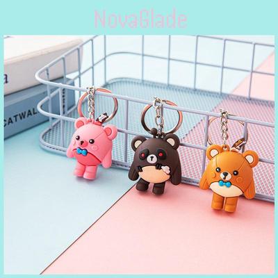 Cute Egg Party 3d Teddy Bear Keychain For Students And Backpacks