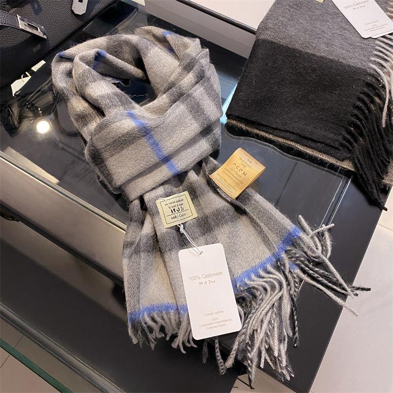 Cashmere Scarf Women's Long Autumn and Winter Plaid Scarf Birthday Gift for Men and Women