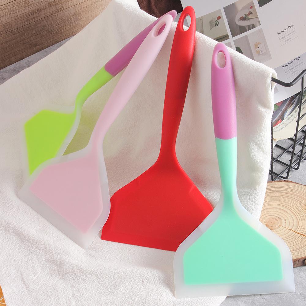 Silicone Kitchen Ware Cooking Utensils Spatula Beef Meat Egg Kitchen Scraper Wide Pizza Cooking Tools Shovel Non-stick Spatula