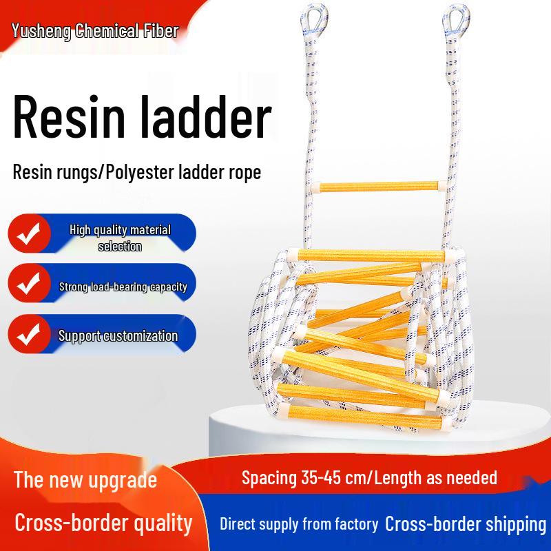 

Outdoor Polyester Climbing and Rescue Ladder - Fire Escape and Insulated Rope Design Hoop Hook