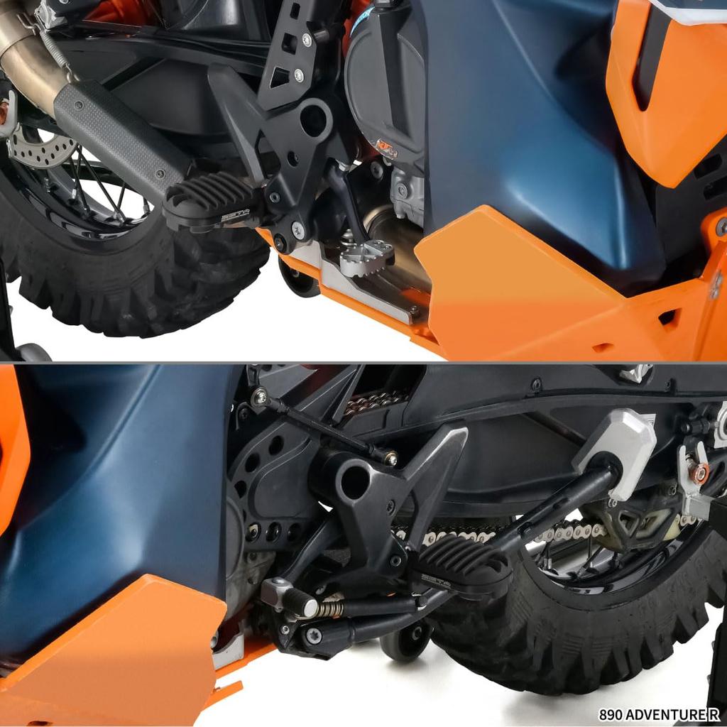 ZETA RACING Adventure für Waldwege und lange D8366 KTM/HUSQVARNA Fußrasten, Schwarz, Touren,