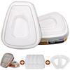 6001 Filter Cartridges 2Pcs + 8Pcs 5N11 Cotton + 2 Covers, Compatible with 6200 6800 7502 6100 Respirator