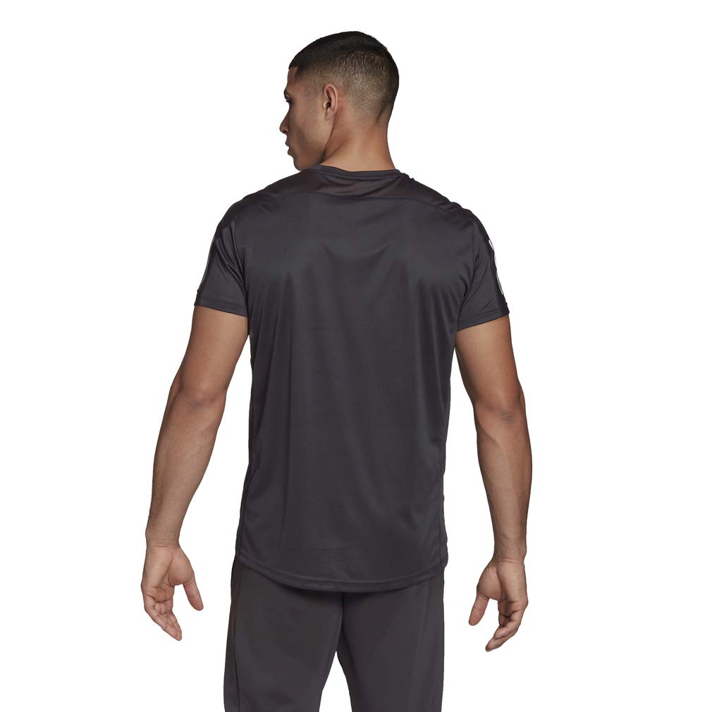 adidas Own the Run Short Sleeve Running T-Shirt, Men's, Black (FS9799), Size J/M (equivalent to Japanese size M)