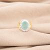 Aqua Chalcedony Gemstone 925 Stamped Silver Jewelry Handmade Ring For Christmas RR-61-18