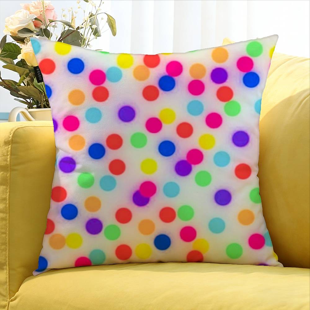 Fashion P-Polka Dot Figure World Various Sizes Square Pillow Case For Car Home Bedchamber Decor