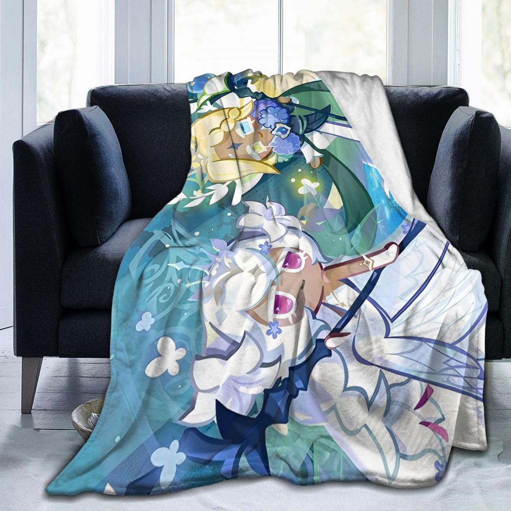 Cookie Run Kingdom White Lily Pure Vanilla Flannel Fashion Blankets Novelty Throw Fashion Blanket for Sofa Bedding Lounge 200x150cm Ultra-S