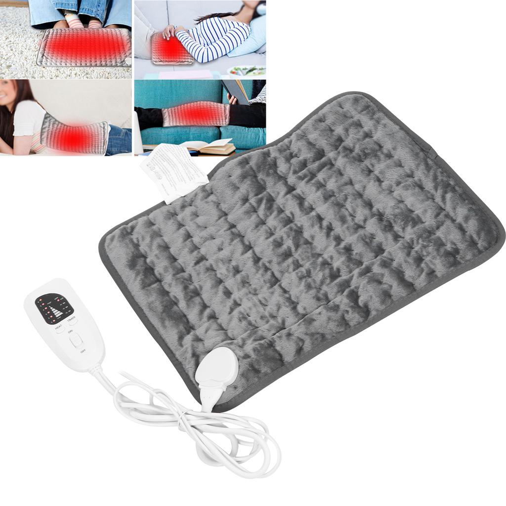 Coussin chauffant à réglage de température à 6 vitesses Coussin électrique de synchronisation gris foncé avec arrêt automatique