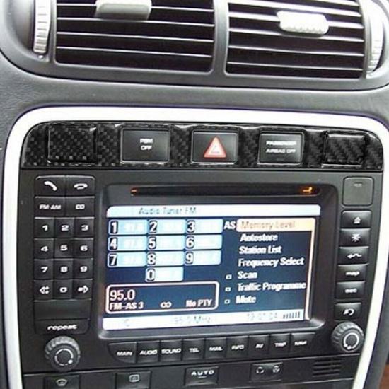 For Porsche Cayenne Sport 2003-2010 Carbon Fiber Hazard Light Button Cover Trim