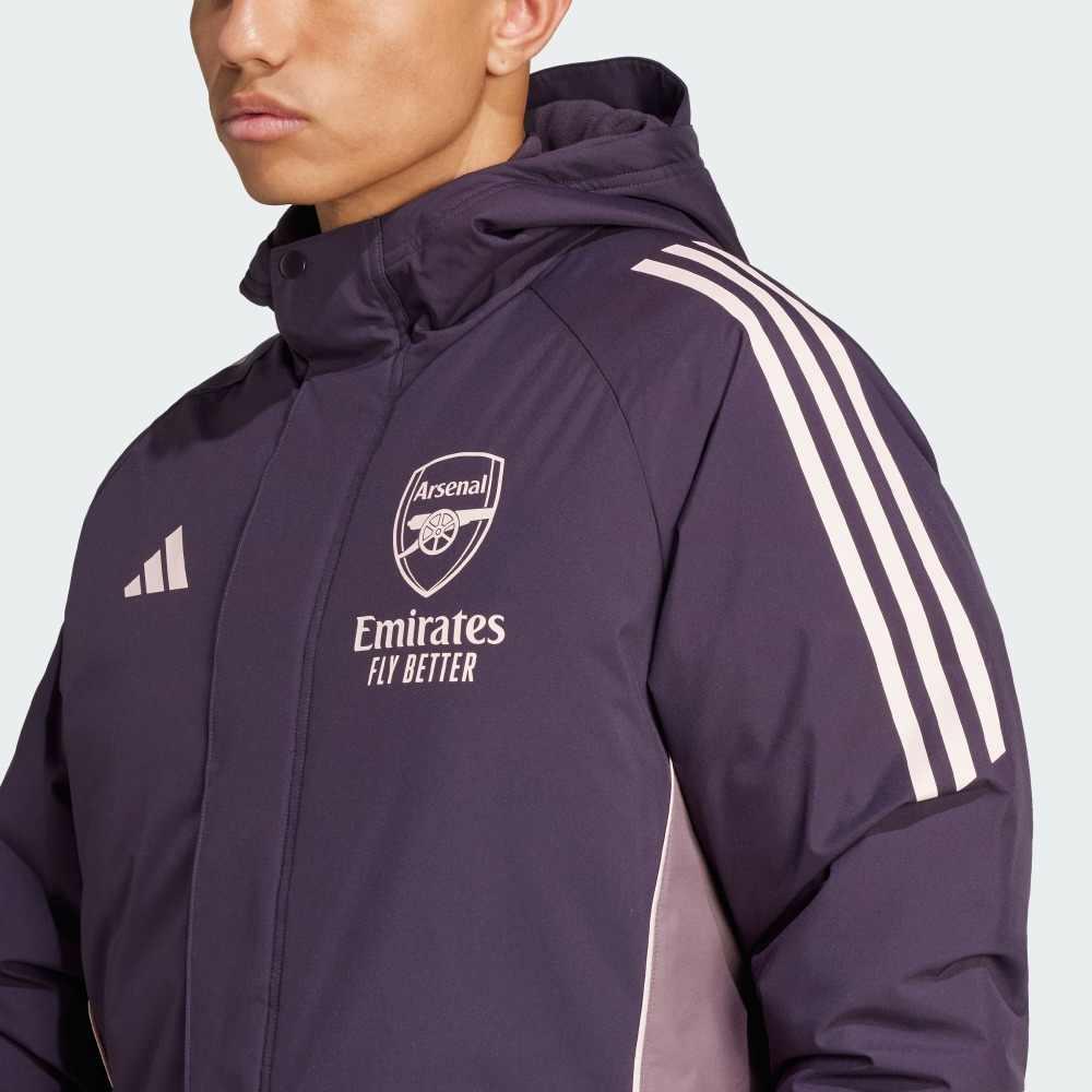 Adidas Football Series Striped Fashion Comfortable Versatile Long Sleeve Cotton Jacket Men Jackets Dark-Purple JF2926