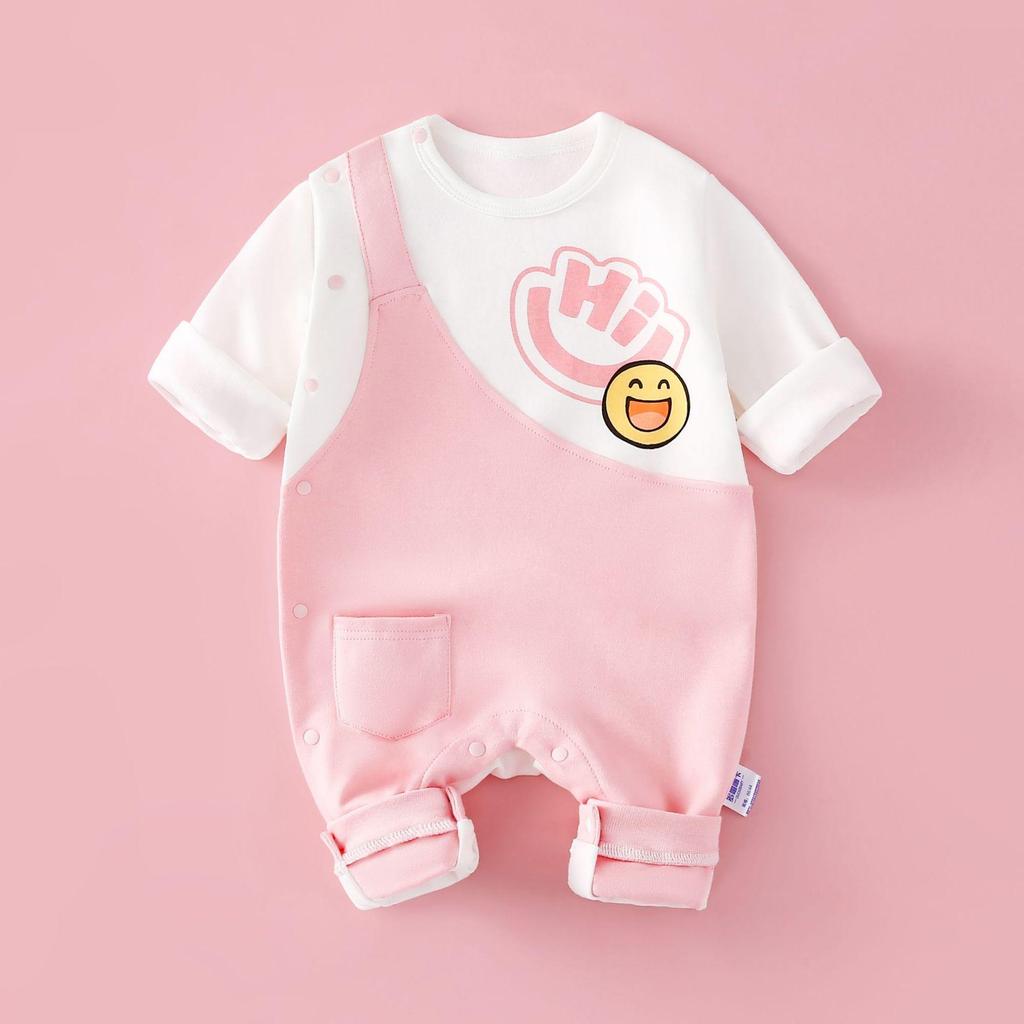 Newborn Unisex Cotton Rompers: Long Sleeve Onesies for Spring & Autumn