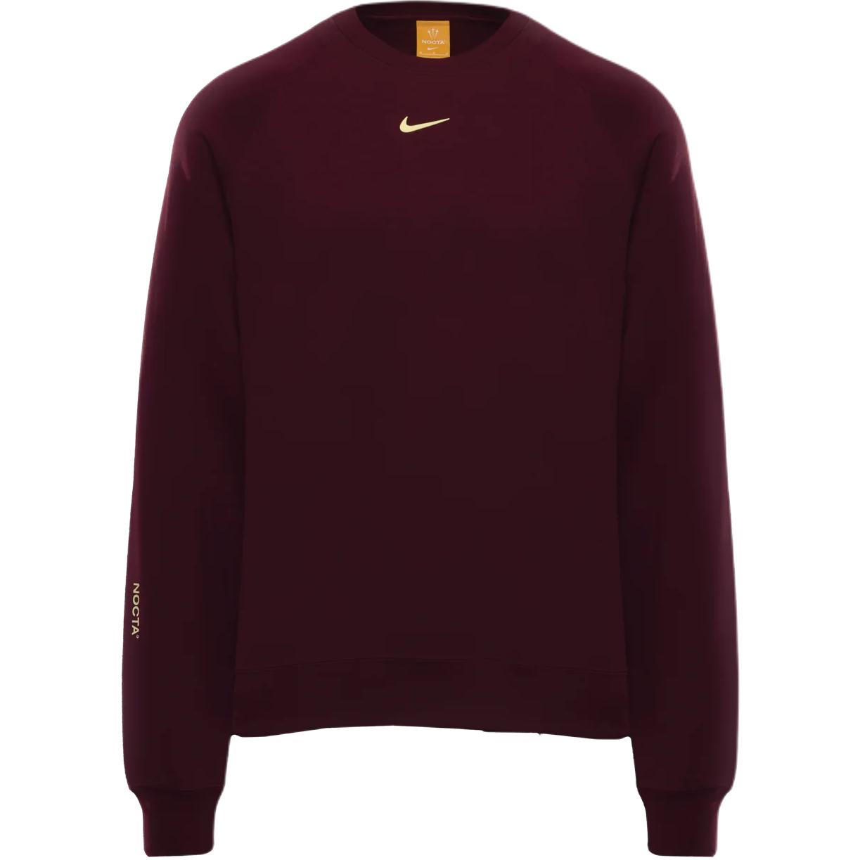 Nike NOCTA CS Fleece Crew Men s Sweatshirt Dark Beetroot FN8160-638 XL