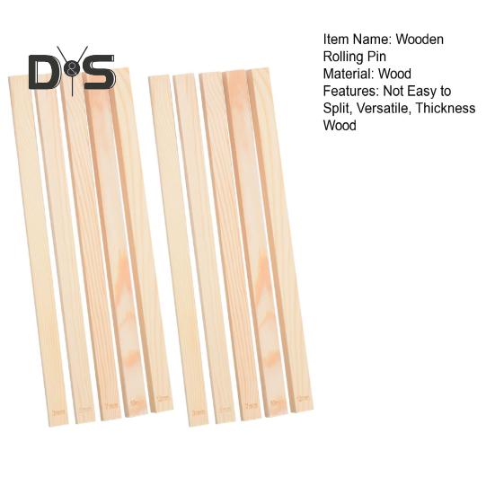 10-teiliges Töpfer-Lehr-Rollschlamm-Stick-Guide für Polymer-Ton, Tiefe und Dicke, 5 Größen, Rollschlamm-Stick-Guide-Werkzeuge für Töpferei, Polymer-Ton, DIY