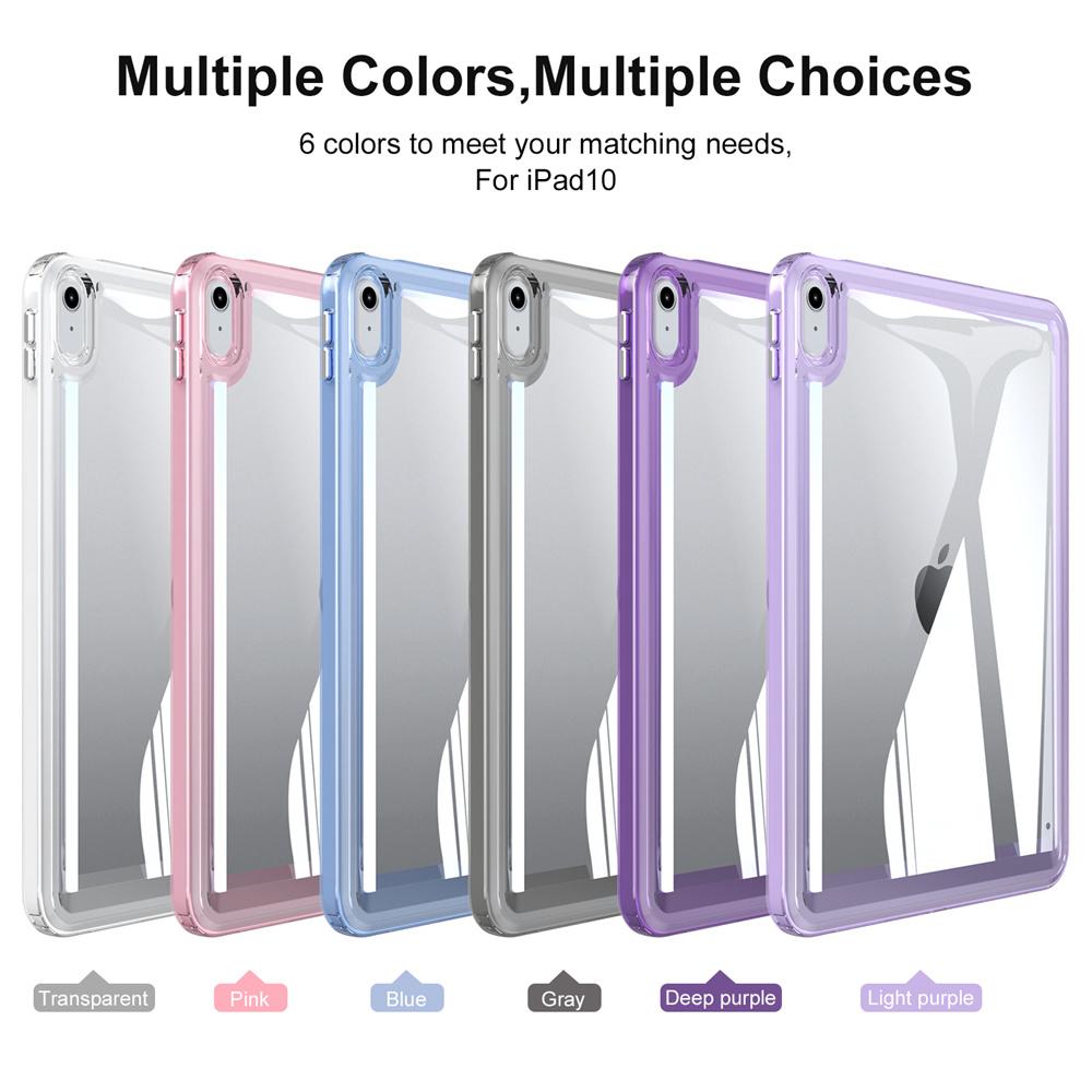 For iPad 10 10th Generation Case Hard Jelly Silicone Edge Back Cover For Apple iPad 10 10th Gen 2022 A2696 10.9 Inch Funda Cases