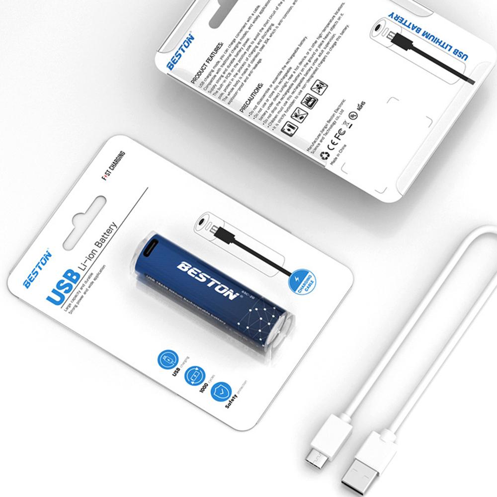 Kvalitná nabíjateľná lítiová batéria 3,7 V USB 18650 2000 mAh na blikanie