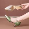 zapatos de mujer women cute sweet light weight green high quality stiletto heel shoes lady casual summer pumps ab636