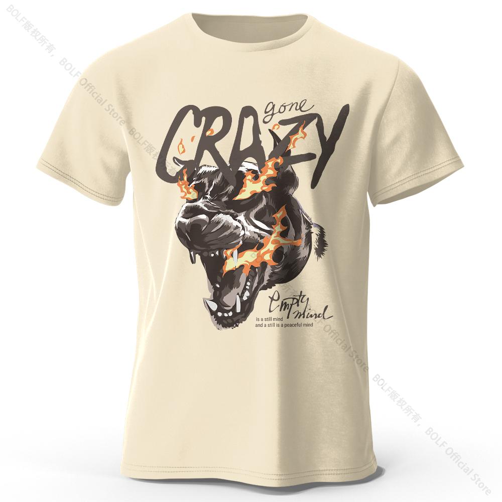 Home Comfort Tiger Printed 100% Cotton T-Shirt, Lightweight Round Neck Short Sleeve Tee, Unisex Relaxed Fit