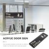 Acrylic Door Sign Office Signs Punch-Free For Decorate Home Meeting Room Simple Self-Adhesive Office Door Sign