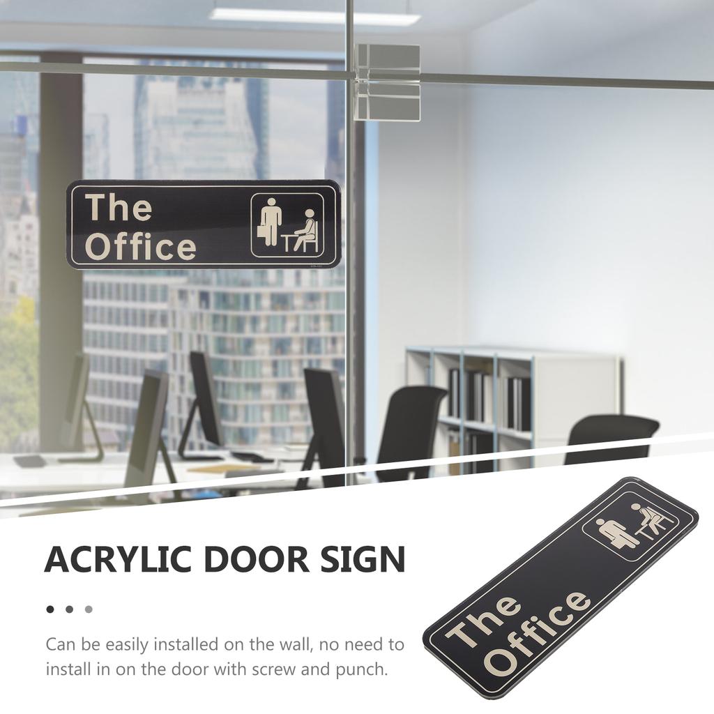 Acrylic Door Sign Office Signs Punch-Free For Decorate Home Meeting Room Simple Self-Adhesive Office Door Sign