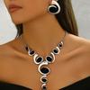 3Pcs/Set Elegant Women's Fashion Jewelry Set Spiral Long Y-shaped Necklace  Banquet