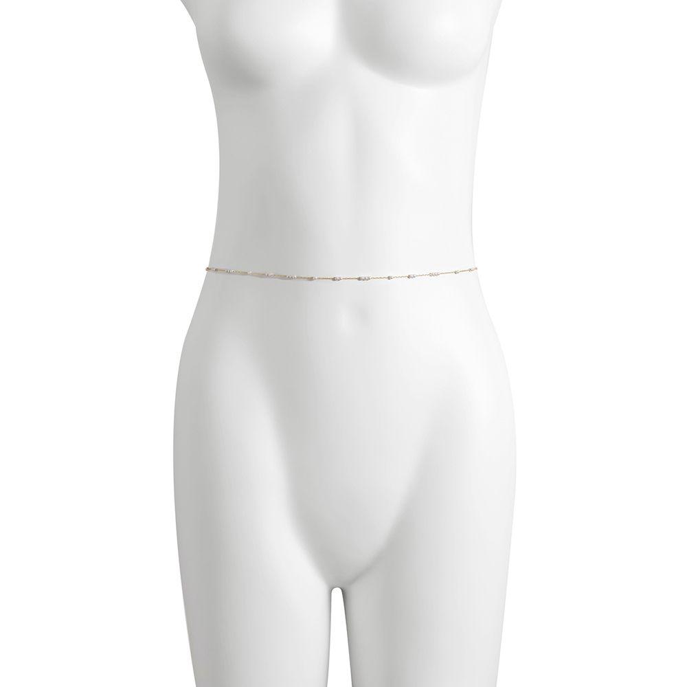 Retro Strass Mode Metall Einfach Damen Gürtel Sexy Taillenkette Koreanischer Stil Gürtel Kleid Verzier ornament