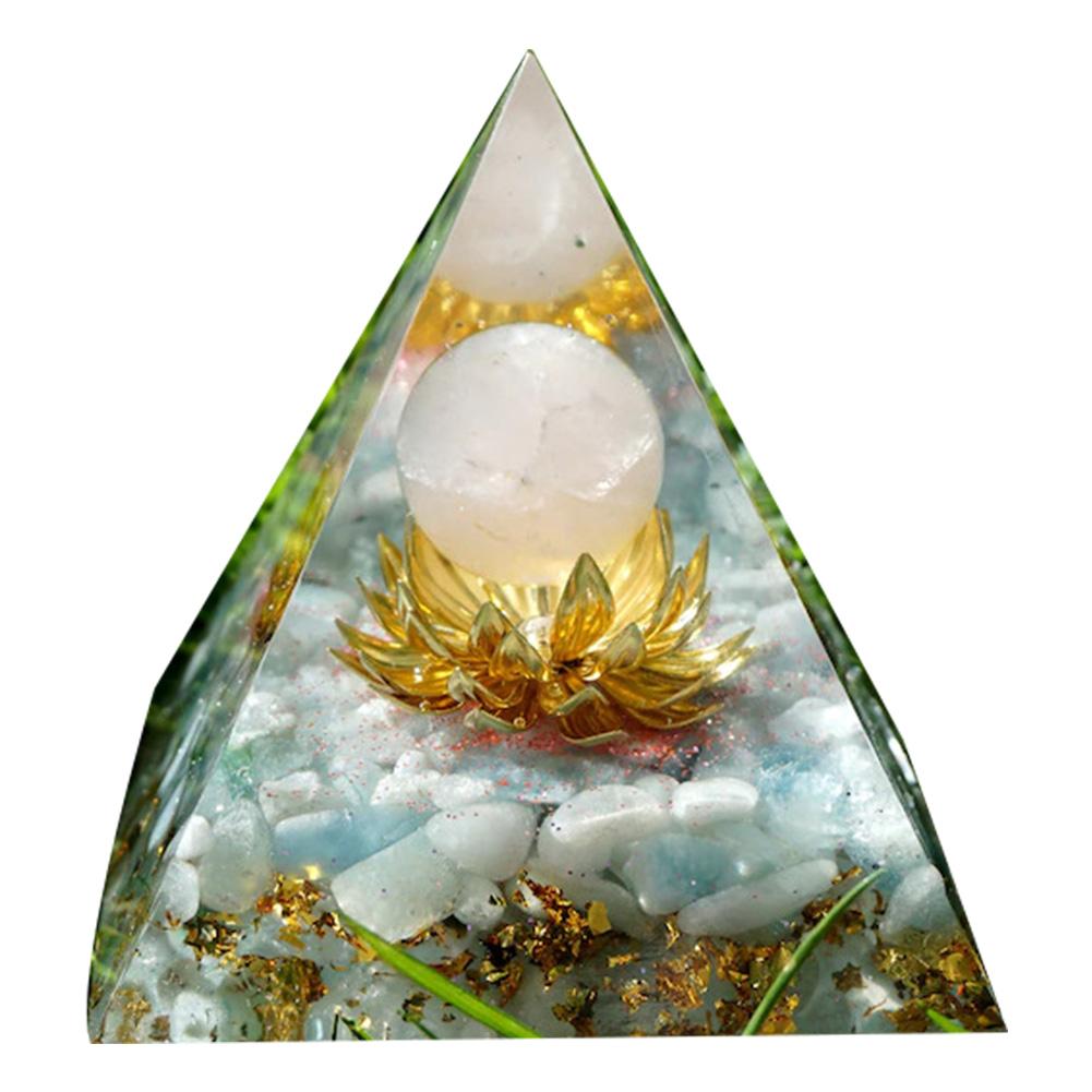Naturstein Orgonit Pyramide Heilkristalle Energie Reiki Chakra Multiplikator Amethyst Meditation Glücksbringer Sammelstein Kunst