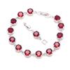 New European and American Round Zircon Bracelet Colored Gemstone Inlay Bracelet Crystal Bracelet for Women Zircon