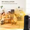 Ceramic Space Heater, 2000W Fan Electric Heater with 4 Modes, Adjustable Thermostat, 55 degrees Oscillation