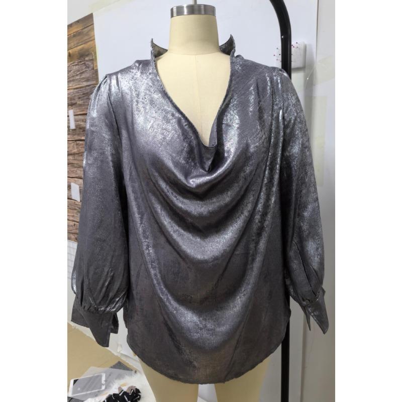 Damtopp i stora storlekar, höstnyhet, djupt V-ringad, långärmad