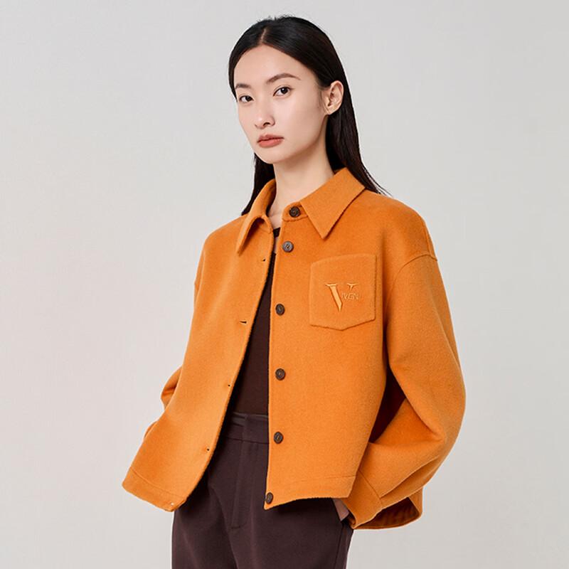 Iveni 2025 Winter Fashion Wool Double-Faced Short Coat AEOE675