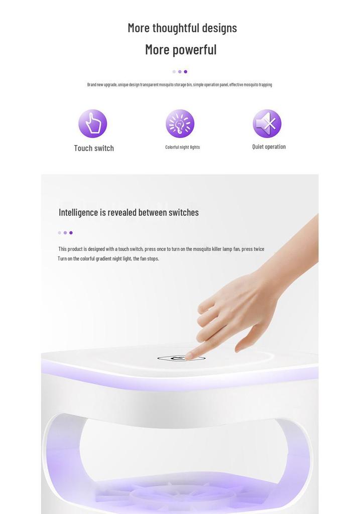 USB Mosquito Killer Lamp: LED Suction Trap & Repeller for Home