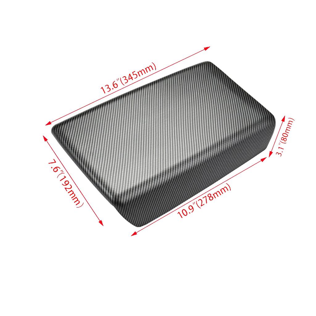 Matte Carbon Fiber Center Console Armrest Box Cover For 2017-23 Tesla Model 3 Y