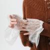Adjustable Lace Floral Cuffs Pleated Design Wrist Accessories  Special Occasions