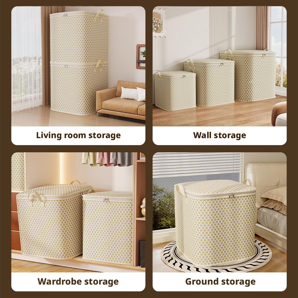 Extra Large Storage Bag - Multifunctional Bedding, Clothing, and Underwear Storage Bag with Zipper, Under Bed Storage Bag