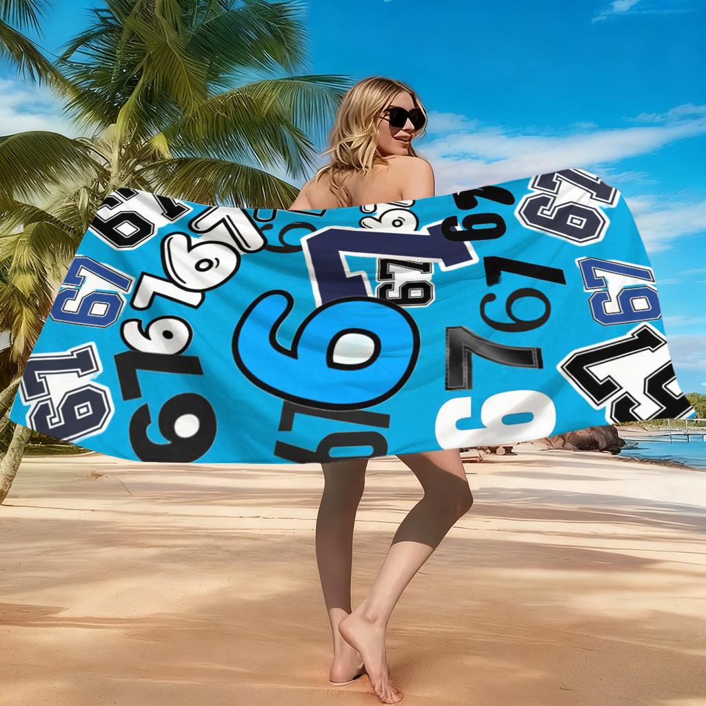 Six Seven 67 Friendship Beach Towel Quick-drying Super Absorbent Suitable for Beach Vacation Pool Gym Gift for Friend And Family