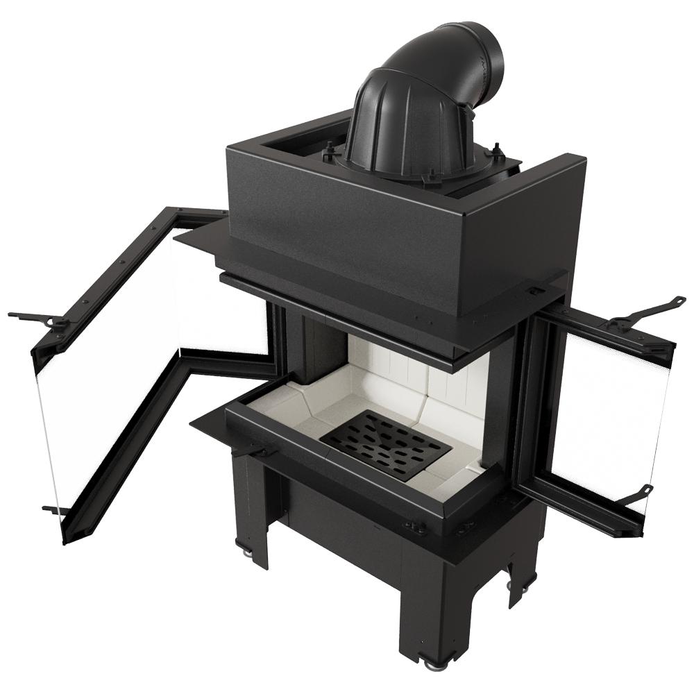 Steel Fireplace KRATKI NBC 680/280 Left Right 7 kW Ø 160