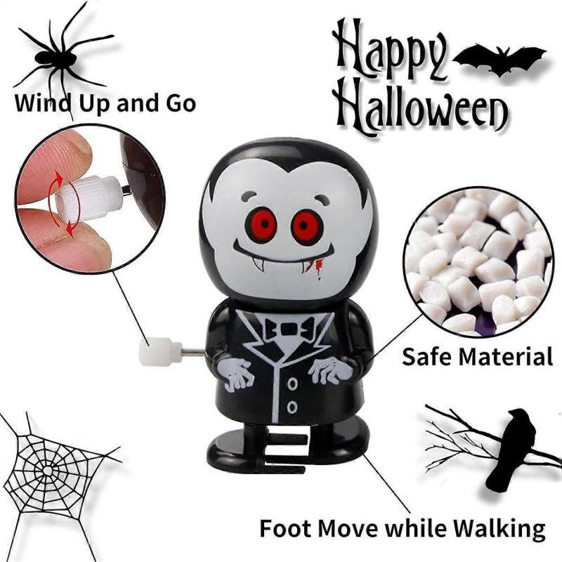 Halloween Windup Toys 18 Pack All Hallows' Day Goody Bag Filler for Kids All Saints' Day Assorted Cartoon Jumping and Walking