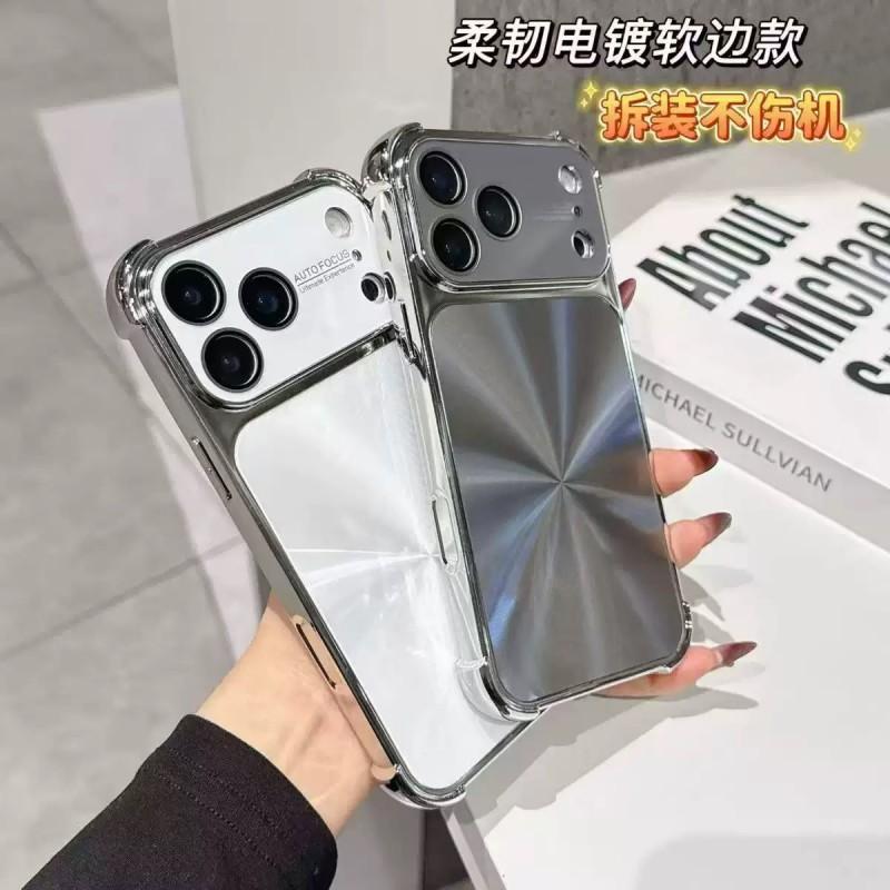 Shockproof Air Cushion Phone Case IPhone 17 Pro Max 16 With Laser Etched Electroplated Finish Anti-Slip Grip