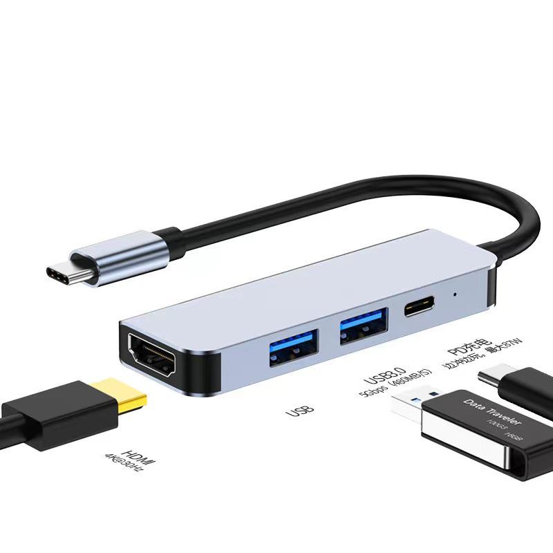 Multi-Function 8-in-1 USB-C Hub with Card Reader & Network Port