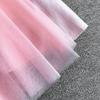 Summer New Sleeveless White Spliced Tulle Satin Maxi Dress Women‘s O Neck Slim Waist Ruched A Line Formal Wedding Evening Party Dress
