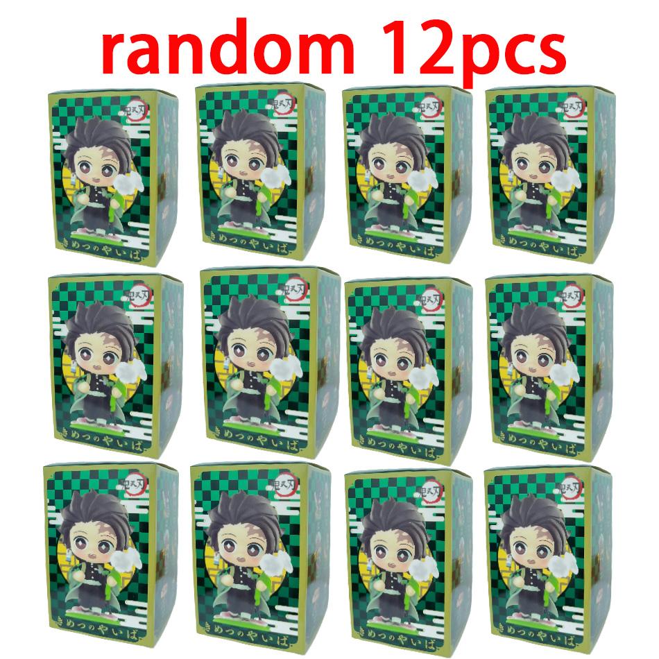 Anime Demon Slayer Tanjiro Kamado And Nezuko Blind Box PVC Figure Creative Cartoon Model Statue Christmas Birthday Surprise Gift