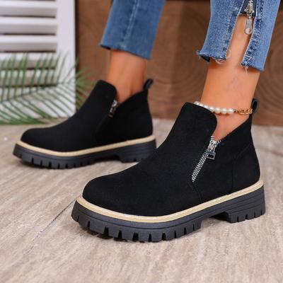Damen Überweite High Top Stiefeletten, Herbst Winter Mode Lässige Stiefeletten, Bequeme Schnürstiefeletten für Damen